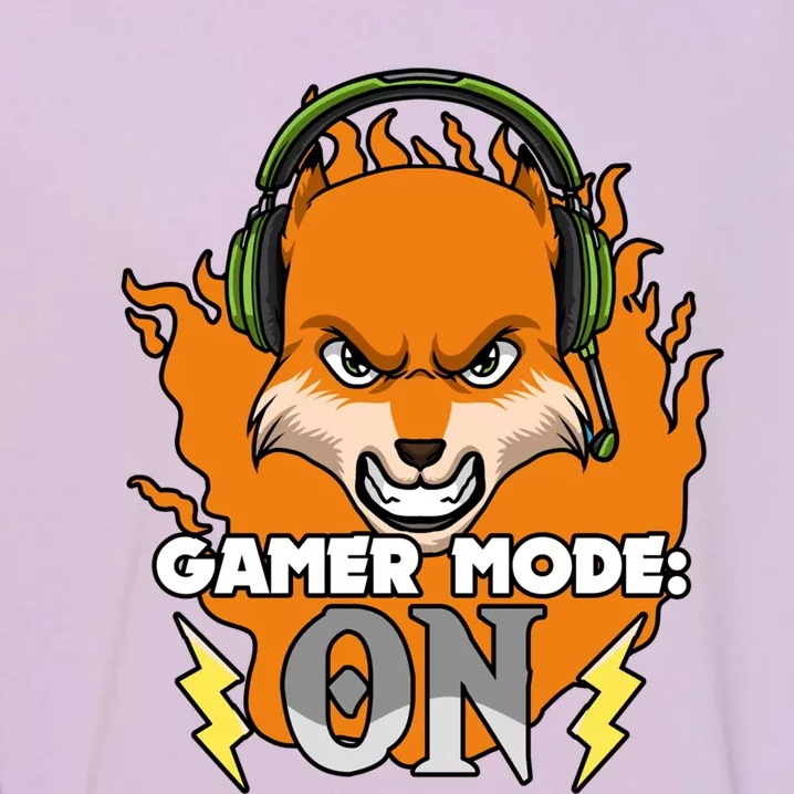 Gamer Mode On Funny Video Gamer Console Gaming Humor Funny Gift Garment-Dyed Sweatshirt