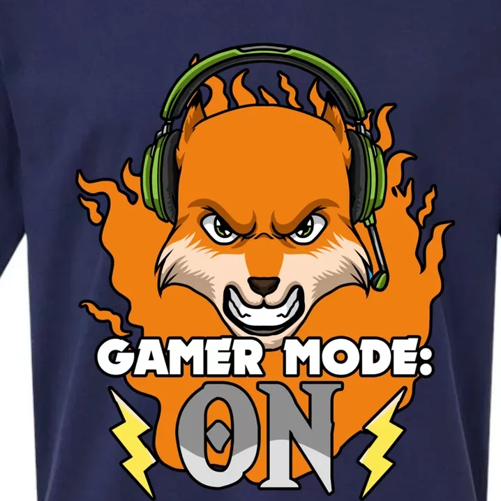 Gamer Mode On Funny Video Gamer Console Gaming Humor Funny Gift Sueded Cloud Jersey T-Shirt