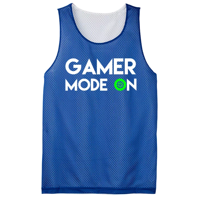 Gamer Mode On Clothes Heartbeat Play Video Games Controller Meaningful Gift Mesh Reversible Basketball Jersey Tank