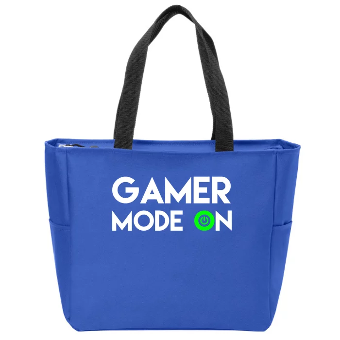 Gamer Mode On Clothes Heartbeat Play Video Games Controller Meaningful Gift Zip Tote Bag