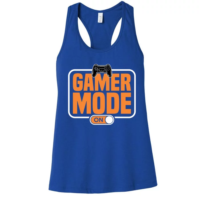 Gamer Mode On For Video Gamer Cool Gift Women's Racerback Tank