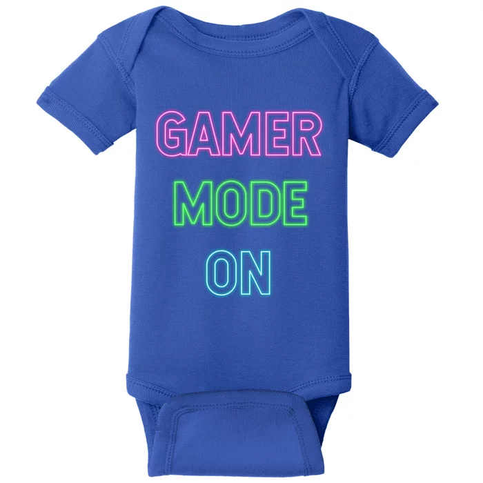 Gamer Mode On Saying Cool Gaming Christmas Gift Cool Gift Baby Bodysuit