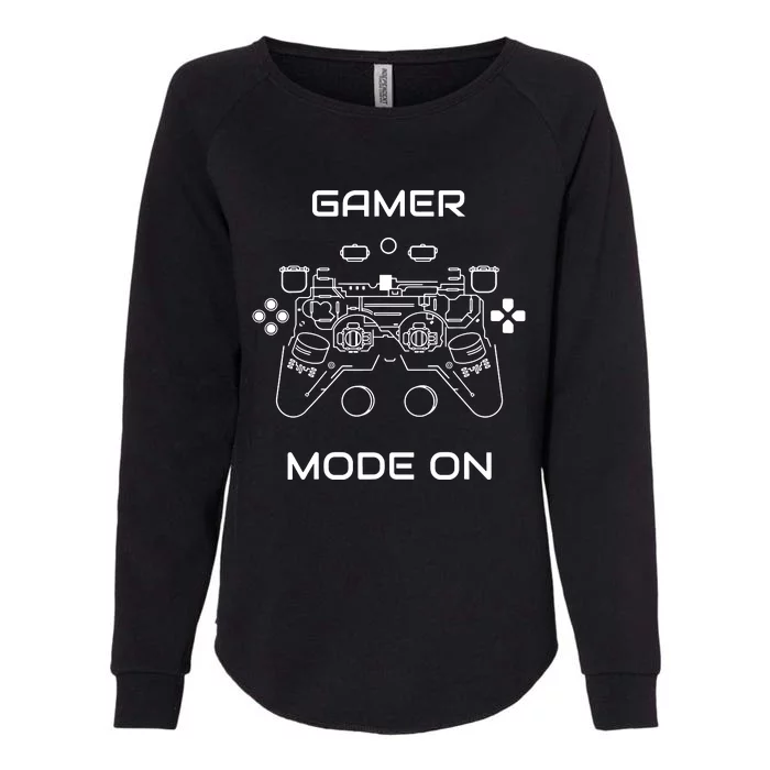 Gamer Mode On Womens California Wash Sweatshirt