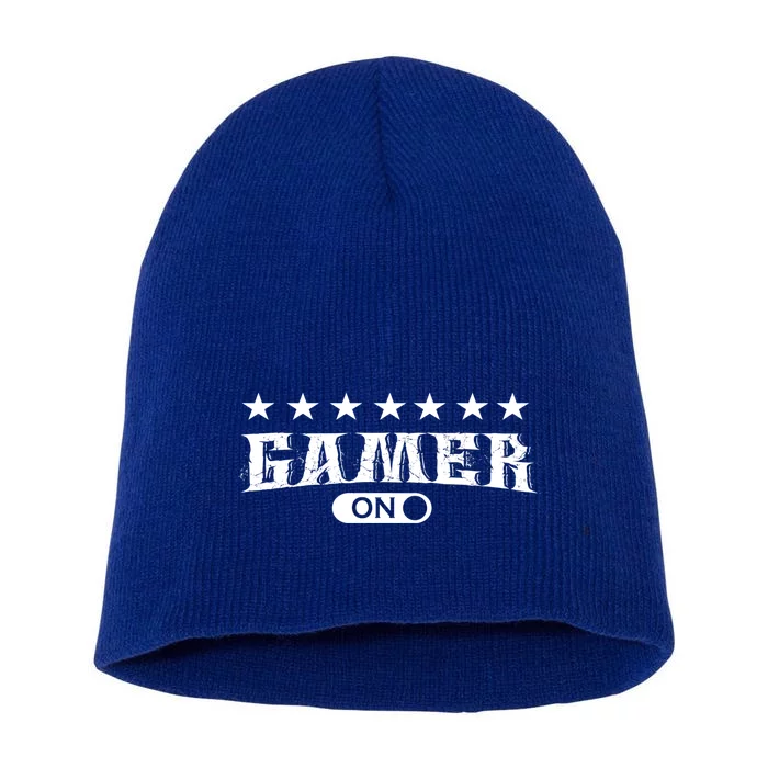 Gamer Mode On Video Game Games Gift Short Acrylic Beanie