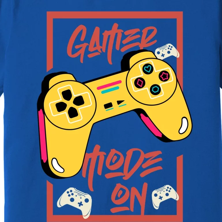 Gamer Mode On Funny Retro Gaming Video Games Gift Premium T-Shirt