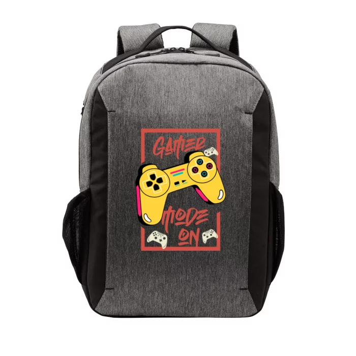 Gamer Mode On Funny Retro Gaming Video Games Gift Vector Backpack