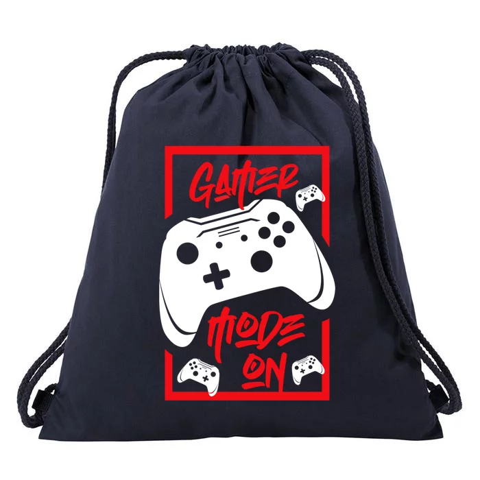 Gamer Mode On Japanese Anime Video Games Controller Gaming Great Gift Drawstring Bag