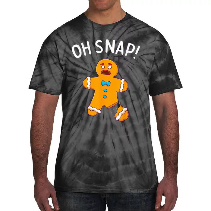 Gingerbread Man Oh Snap Christmas Funny Cookie Baking Gift Tie-Dye T-Shirt