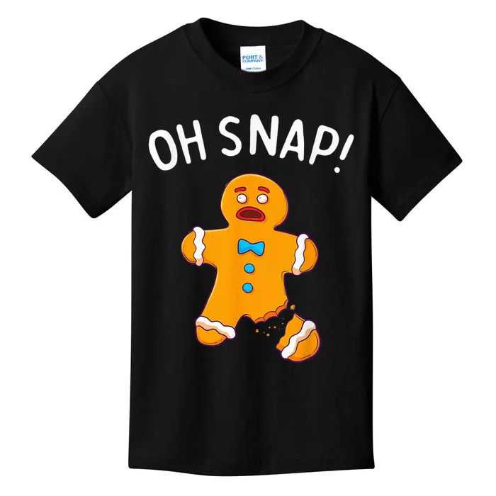 Gingerbread Man Oh Snap Christmas Funny Cookie Baking Gift Kids T-Shirt