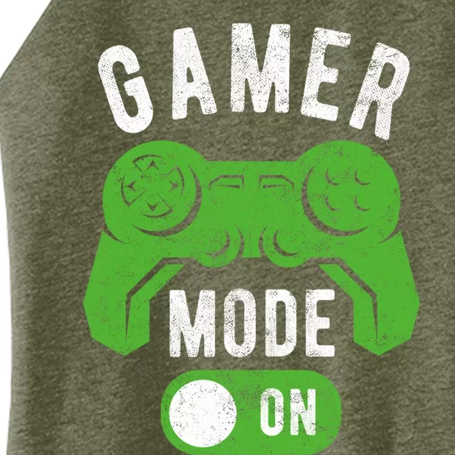 Gamer Mode On Funny Gamer Life Cool Novelty Gamer Gift Women’s Perfect Tri Rocker Tank