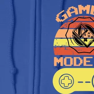 Gamer Mode On Video Game Funny Gift Cool Gift Full Zip Hoodie