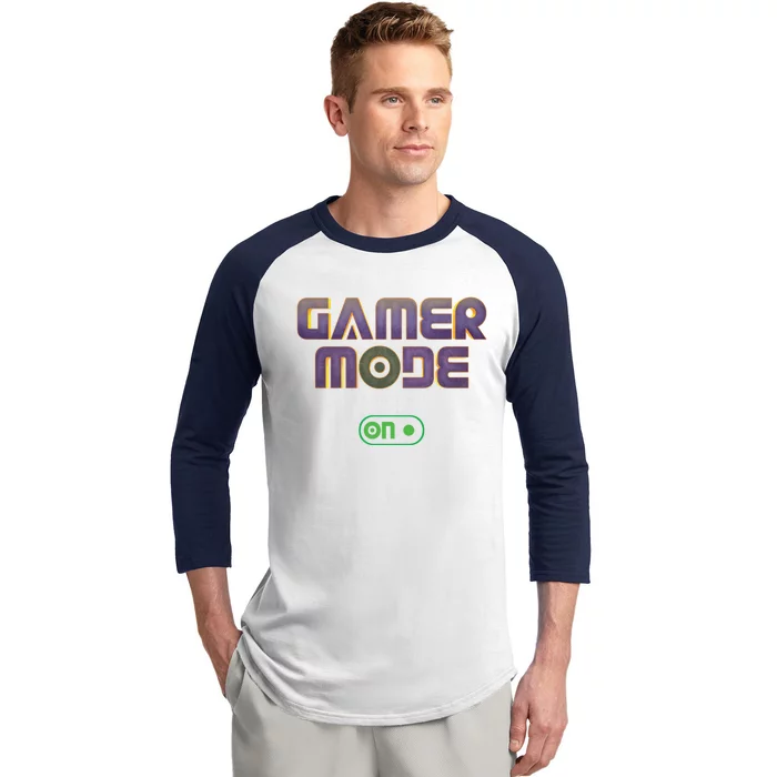 Gamer Mode On Video Game Lover Gamer Gaming Cool Gift Baseball Sleeve Shirt