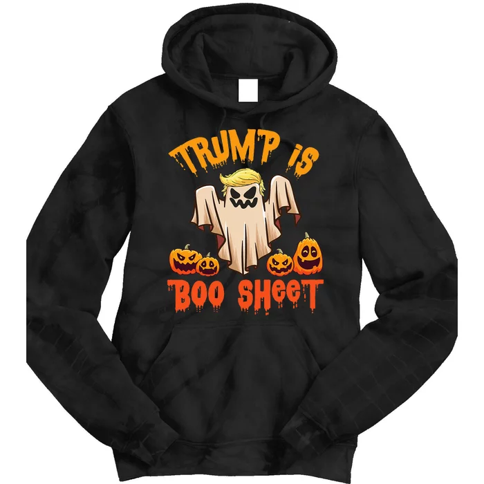 Ghost Monster Pumpkins Donald Trump Is Boo Sheet Halloween Tie Dye Hoodie