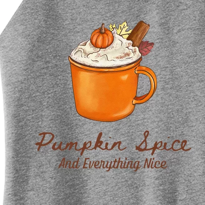 Groovy My Pumpkin Spice Era Fall Vibes Thanksgiving Autumn Women’s Perfect Tri Rocker Tank