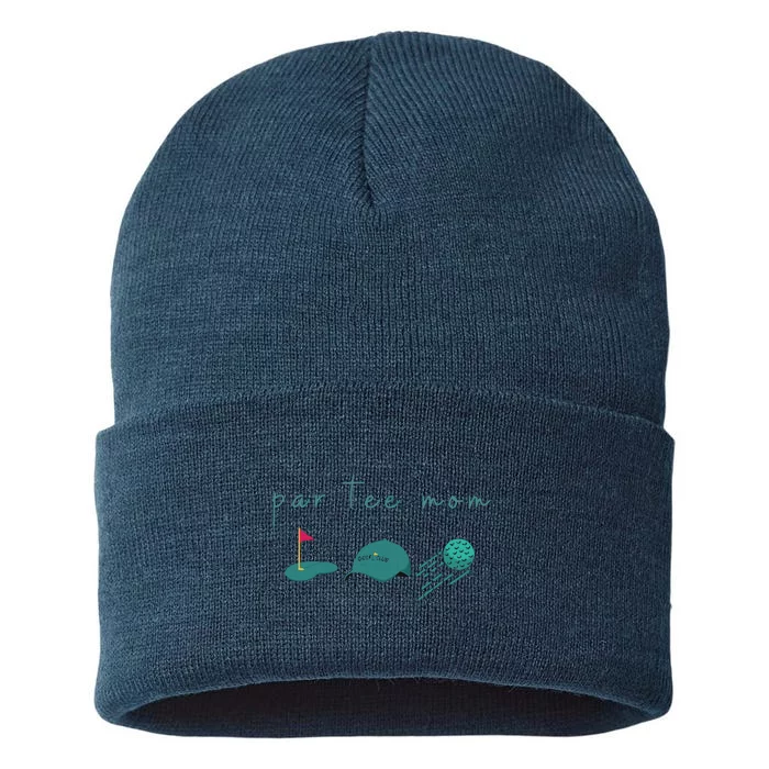 Golf Mom Par Tee Mom Sustainable Knit Beanie