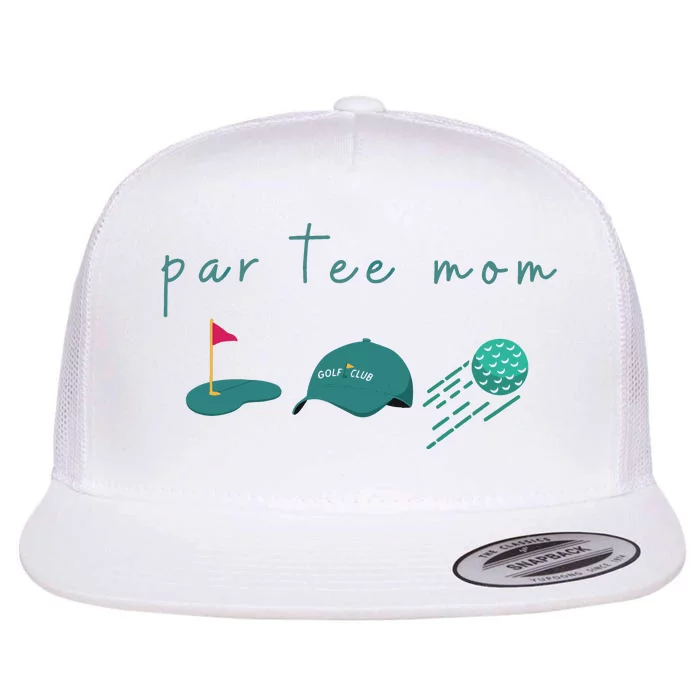 Golf Mom Par Tee Mom Flat Bill Trucker Hat