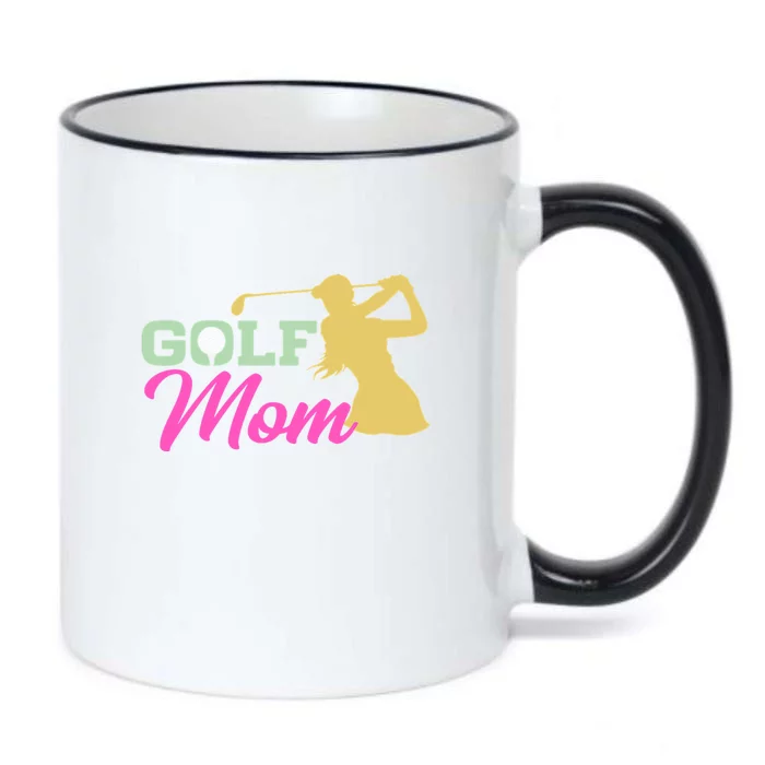 Golf Mom Plays Golf Fitted Gift For Mother's Day Black Color Changing Mug