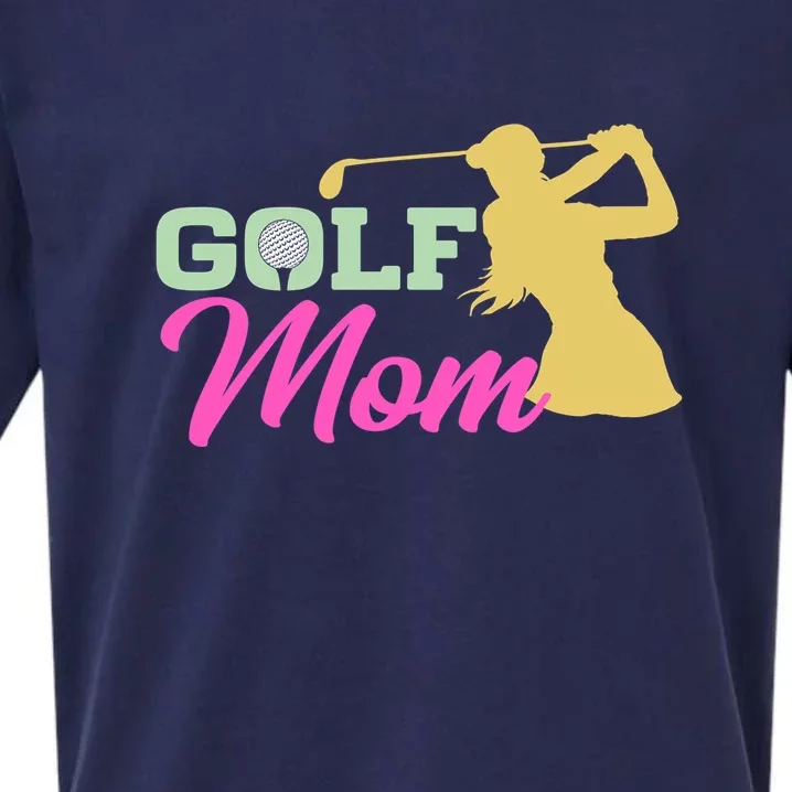 Golf Mom Plays Golf Fitted Gift For Mother's Day Sueded Cloud Jersey T-Shirt