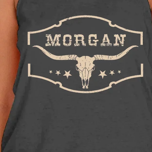 Graphic Morgan Proud Name Personalized Classic Art Outfits Women's Knotted Racerback Tank