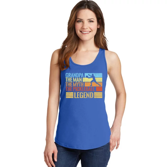 Grandpa Myth Pickleball Legend Vintage Husband Gift Ladies Essential Tank