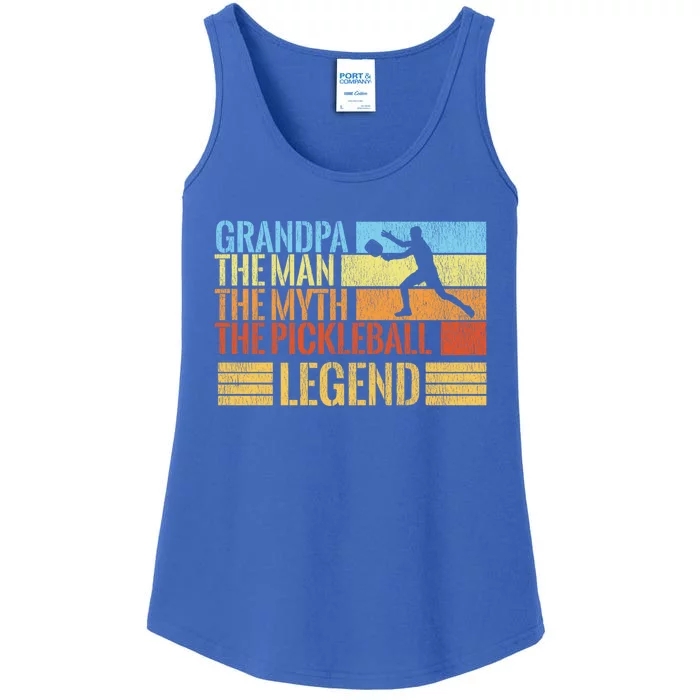 Grandpa Myth Pickleball Legend Vintage Husband Gift Ladies Essential Tank