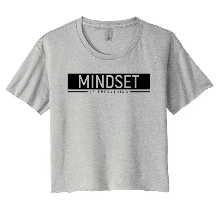 Growth Mindset Positive Uplifting Quote Motivational Workout Women's Crop Top Tee