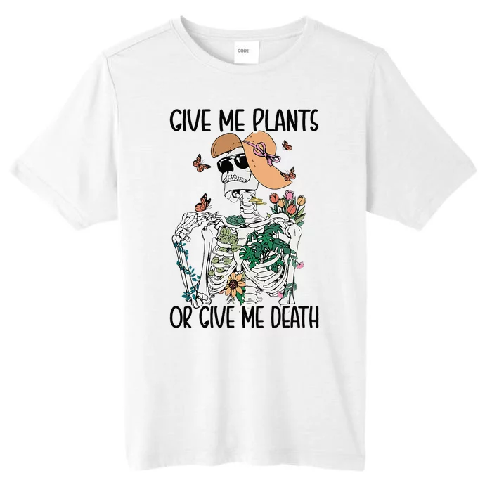 Give Me Plants Or Give Me Death Funny Halloween Skeleton ChromaSoft Performance T-Shirt