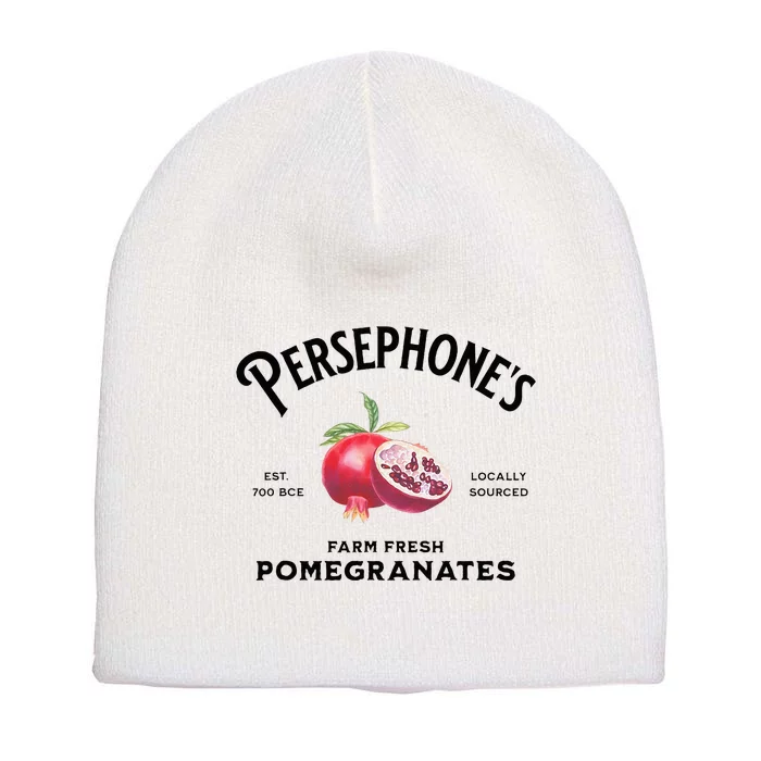 Greek Mythology PersephoneS Farm Fresh Pomegranates Goddess Short Acrylic Beanie