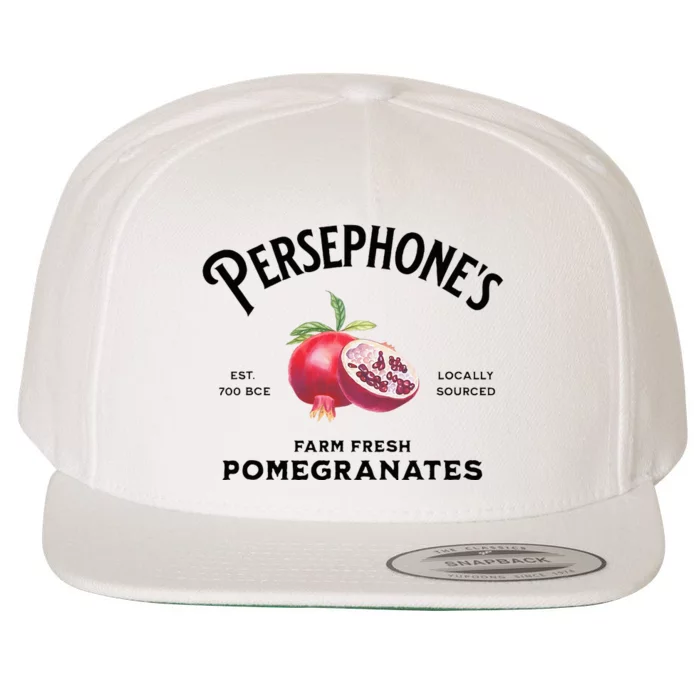 Greek Mythology PersephoneS Farm Fresh Pomegranates Goddess Wool Snapback Cap