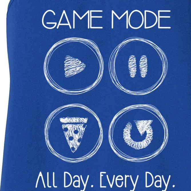 Game Mode Play Pause Eat Repeat Eat Sleep Game Repeat Funny Gift Women's Racerback Tank