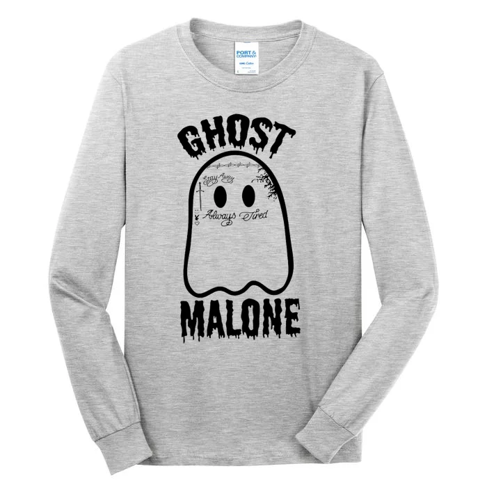 Ghost Malone Post Malone Funny Ghost Halloween Tall Long Sleeve T-Shirt