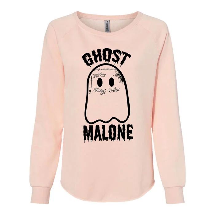 Ghost Malone Post Malone Funny Ghost Halloween Womens California Wash Sweatshirt