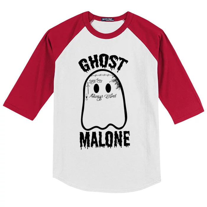 Ghost Malone Post Malone Funny Ghost Halloween Kids Colorblock Raglan Jersey