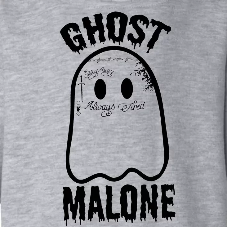 Ghost Malone Post Malone Funny Ghost Halloween Toddler Hoodie