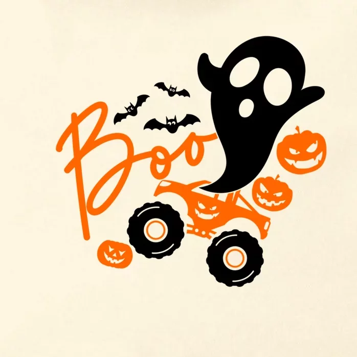 Ghost Monster Pumpkin Truck Rider Boo Halloween Pumpkin Gift Zip Tote Bag