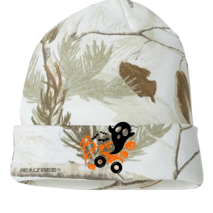 Ghost Monster Pumpkin Truck Rider Boo Halloween Pumpkin Gift Kati - 12in Camo Beanie