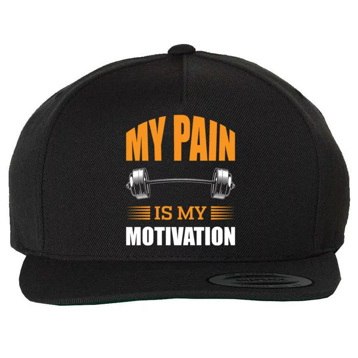 Gym Motivation Quote Wool Snapback Cap