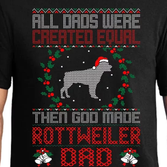 God Made Rottweiler Dog Dad Christmas Ugly Sweater Gift Pajama Set