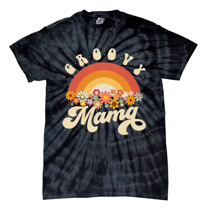 Groovy Mama Retro Rainbow Tie-Dye T-Shirt