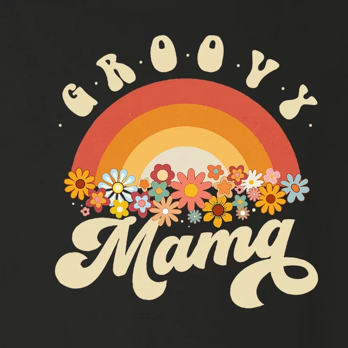 Groovy Mama Retro Rainbow Toddler Long Sleeve Shirt