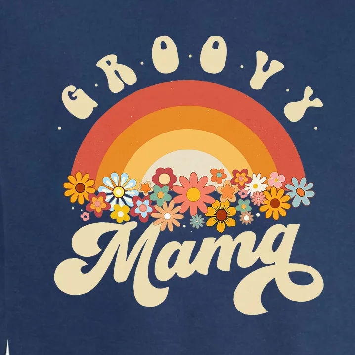 Groovy Mama Retro Rainbow Garment-Dyed Sweatshirt