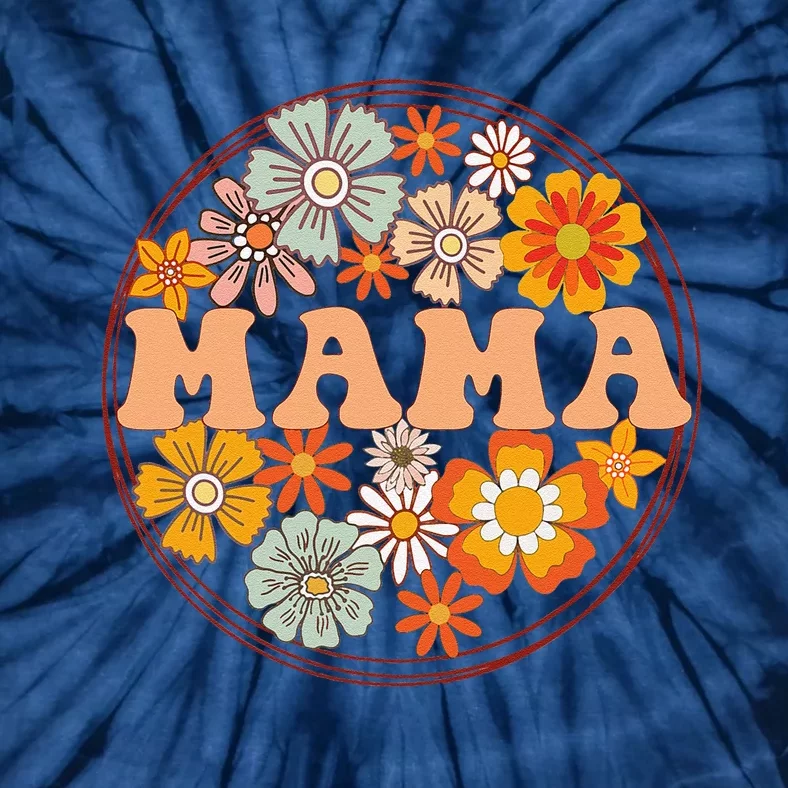 Groovy Mama Retro Flowers Women MotherS Day Wildflower Mom Tie-Dye T-Shirt