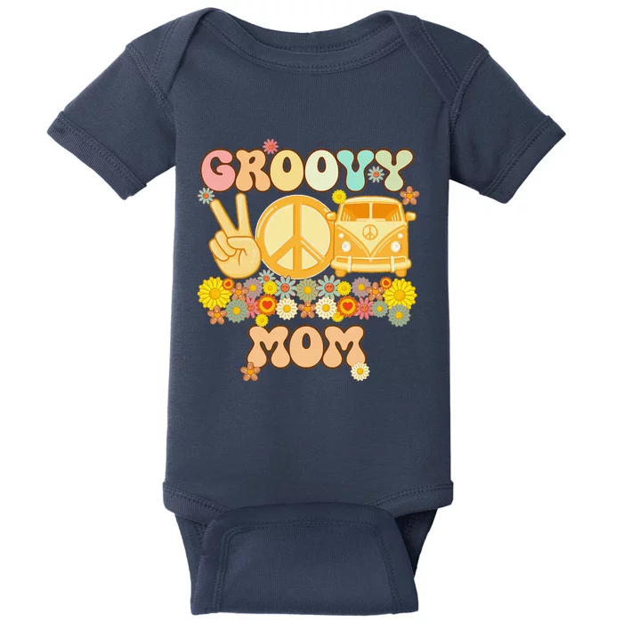 Groovy Mom Retro Matching Family Baby Shower MotherS Day Baby Bodysuit