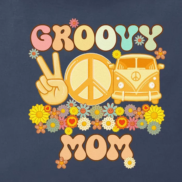 Groovy Mom Retro Matching Family Baby Shower MotherS Day Zip Tote Bag