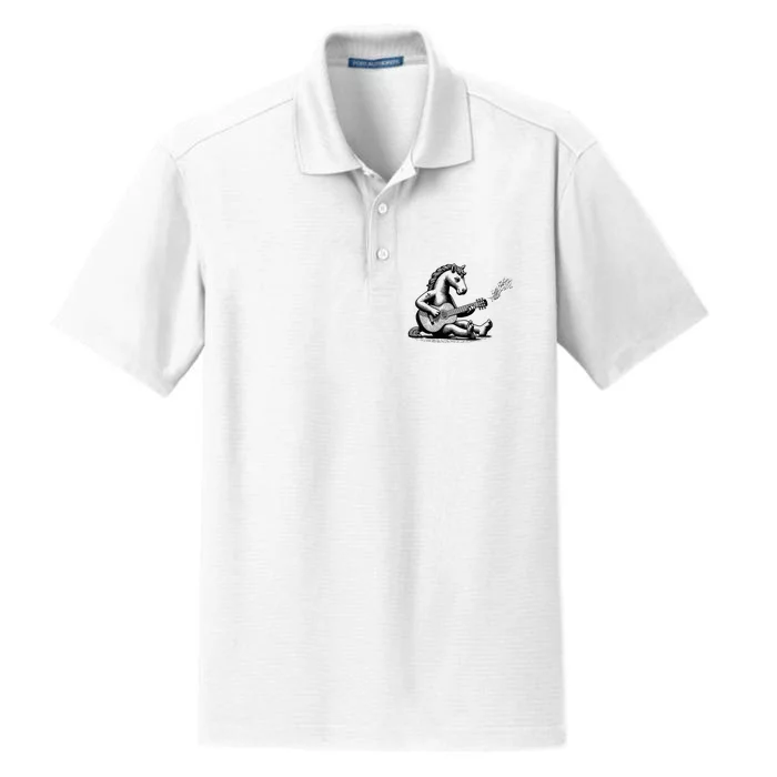 Garry Michael Rehn Memorial Initials Front Horse Back Dry Zone Grid Performance Polo