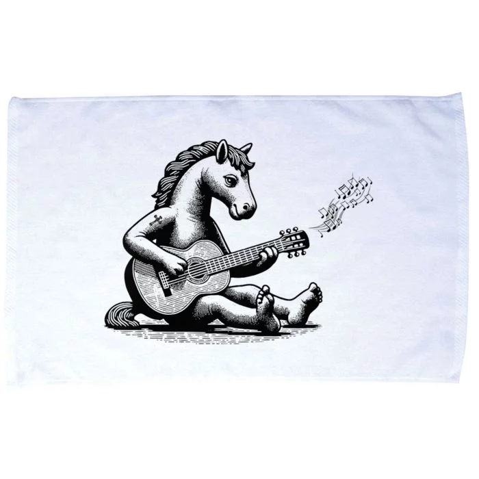 Garry Michael Rehn Memorial Initials Front Horse Back Microfiber Hand Towel