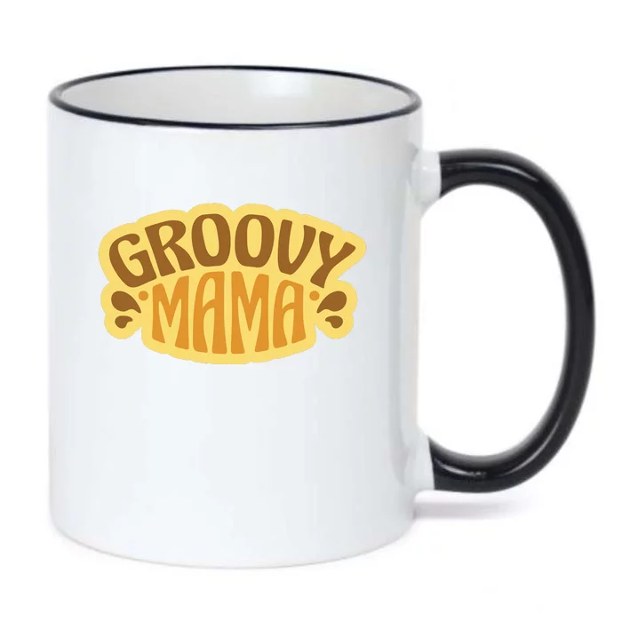 Groovy Mama Retro Black Color Changing Mug