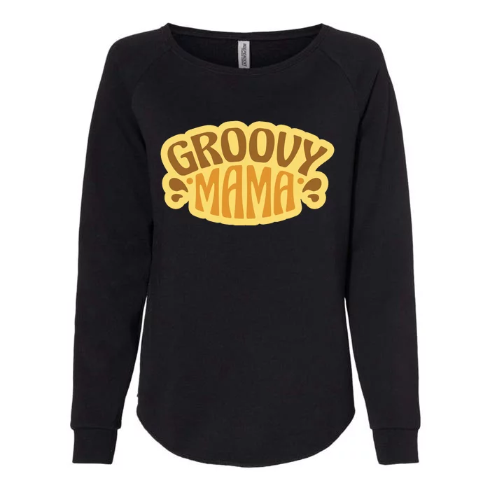 Groovy Mama Retro Womens California Wash Sweatshirt