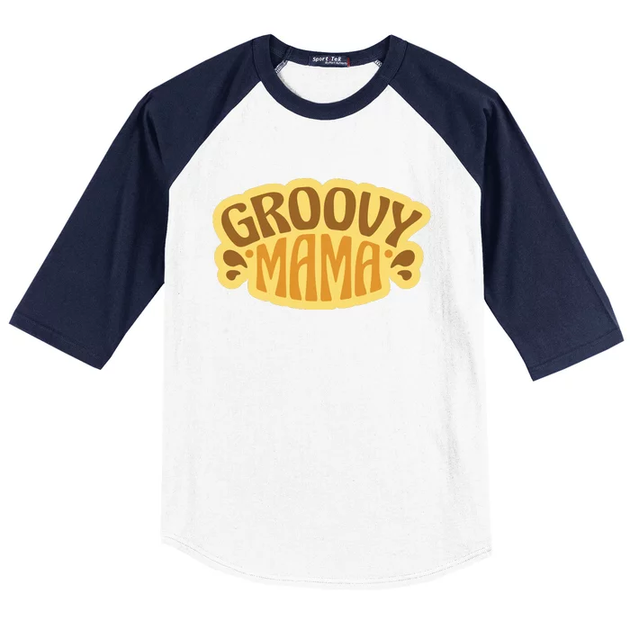 Groovy Mama Retro Baseball Sleeve Shirt