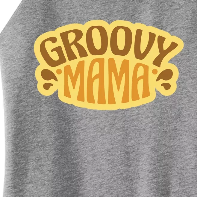 Groovy Mama Retro Women’s Perfect Tri Rocker Tank